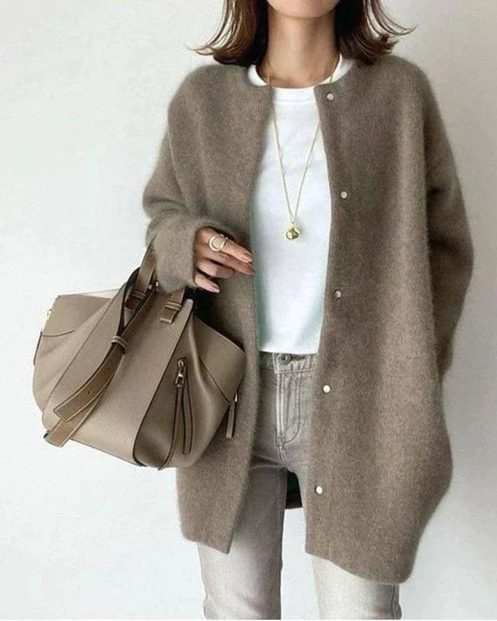 Women's Long Sleeve Open Cardigan – Relaxed Everyday Layering Cardigan