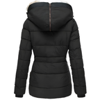Women's Fur Hood Quilted Coat – Longline Removable Hood Winter Coat