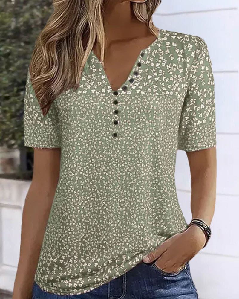 Women's Floral Blouse – Casual Summer Blouse – Phyllis