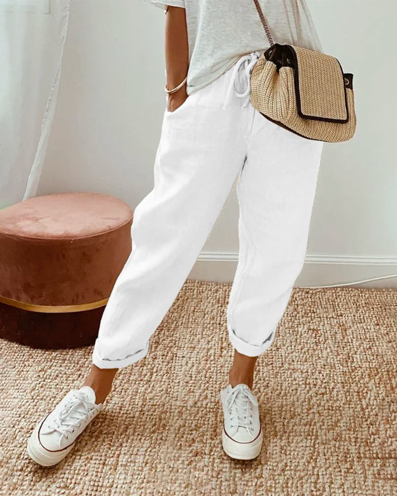 Women's Summer Pants – Lightweight Casual Pants – Helga