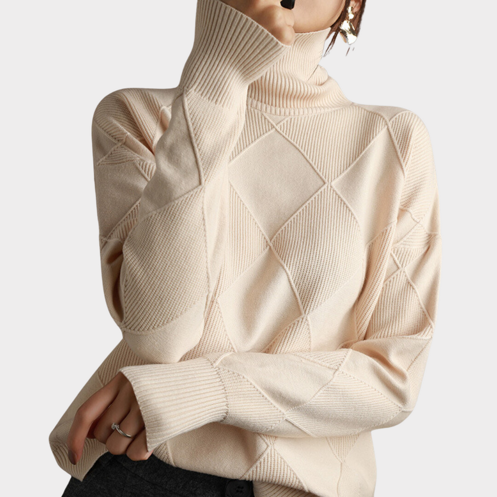 Women's Turtleneck Sweater – Classic High Neck Winter Pullover