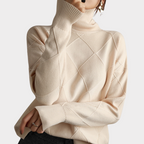 Women's Turtleneck Sweater – Classic High Neck Winter Pullover