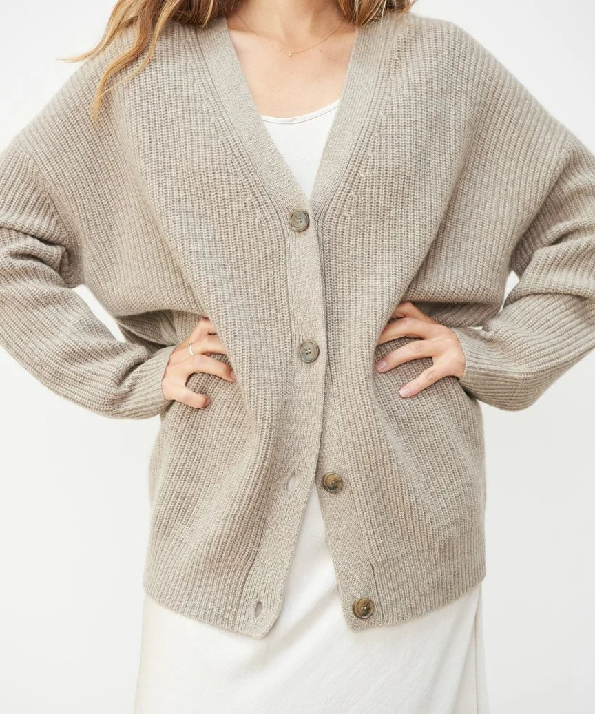 Women's Soft V-Neck Cardigan – Classic Button Front Knit Cardigan