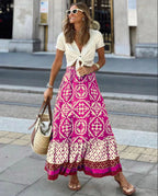 Women's Maxi Skirt – High Waist Flowing Skirt – Alice