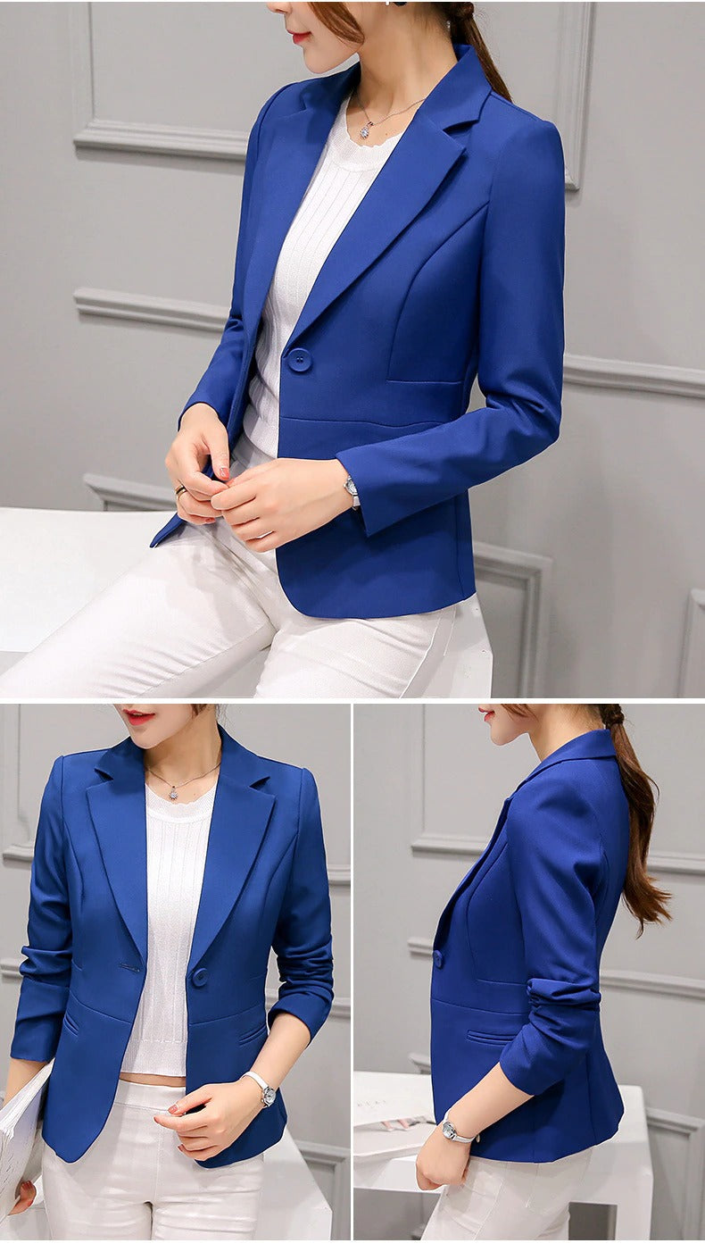 Women's Cropped Blazer – Relaxed Fit Blazer – Aubrey