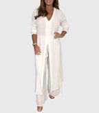 Women's Wide Leg Set – Casual Two-Piece Set – Olivia