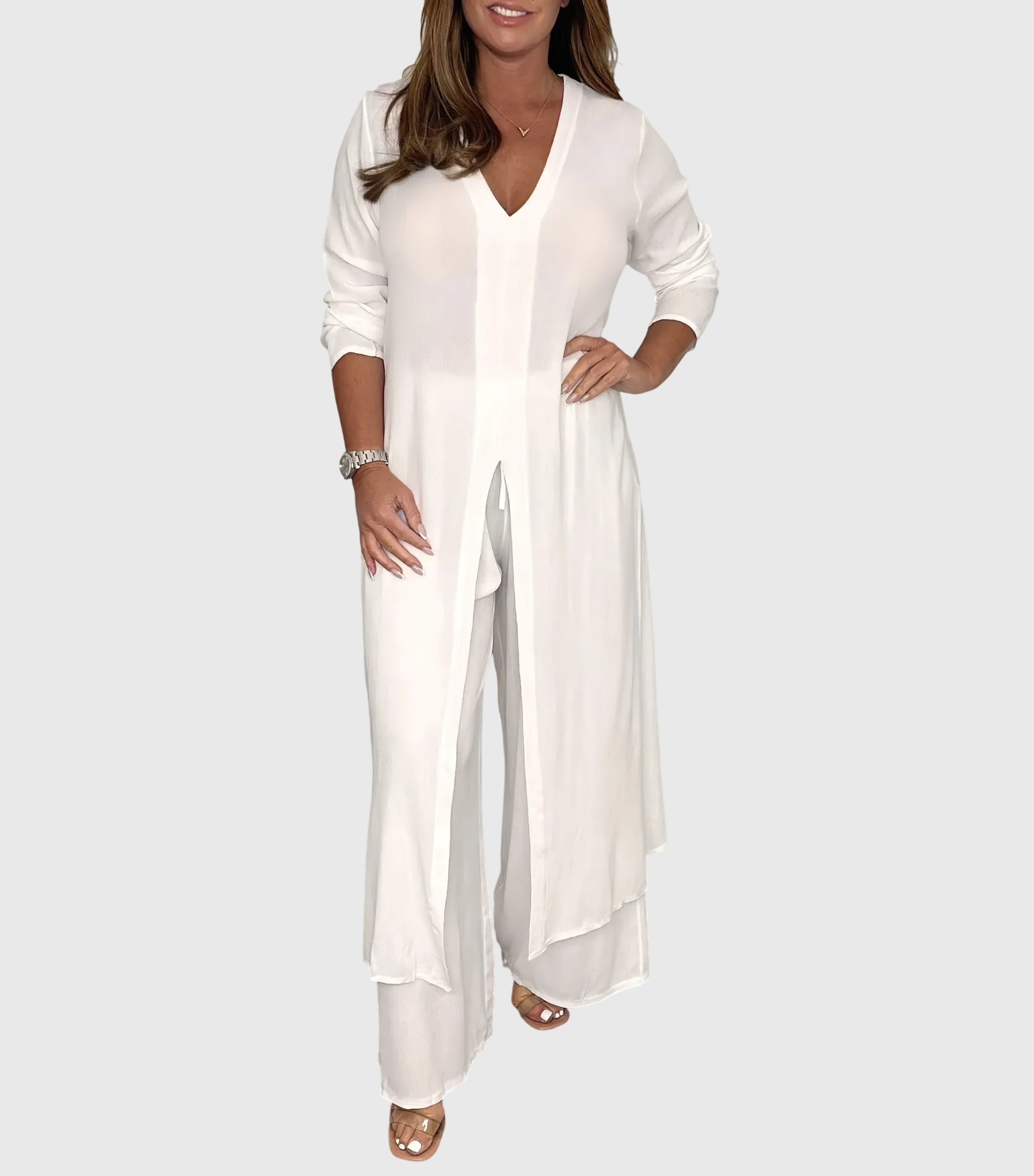 Women's Wide Leg Set – Casual Two-Piece Set – Olivia