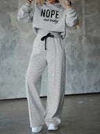 Women's Graphic Tracksuit Set – Wide Leg Hoodie Set