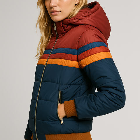 Women's Waterproof Hooded Jacket – Lightweight Zip Front Rain Jacket