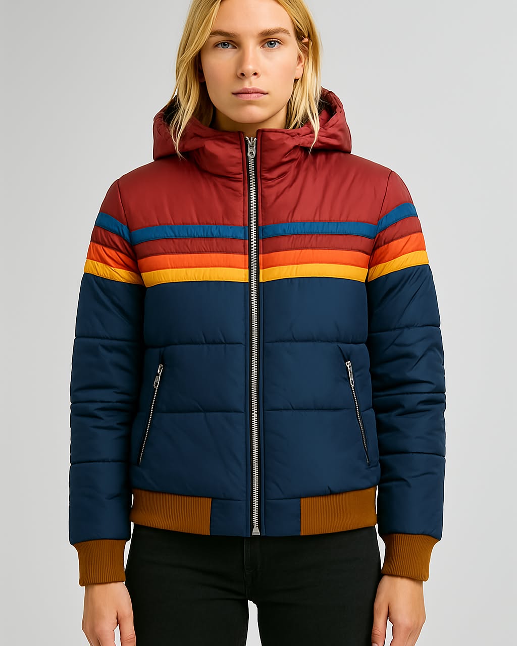 Women's Waterproof Hooded Jacket – Lightweight Zip Front Rain Jacket