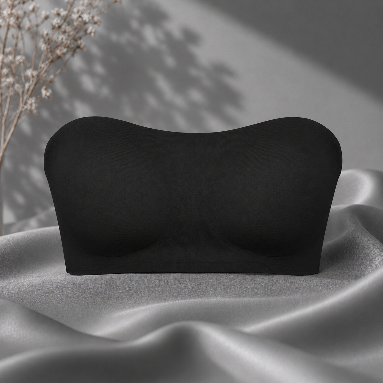 Women's Crossover Strapless Bra – Wireless Side Closure Support Bra
