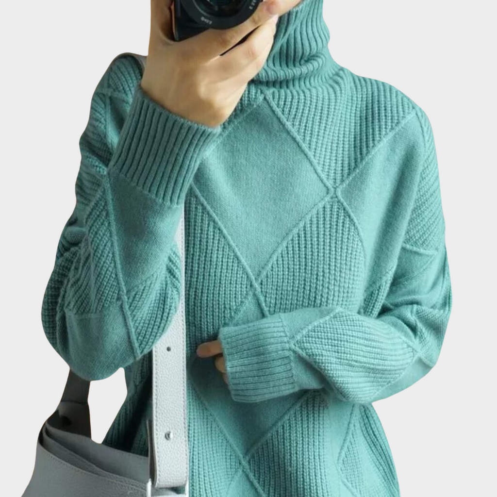 Women's Turtleneck Sweater – Classic High Neck Winter Pullover