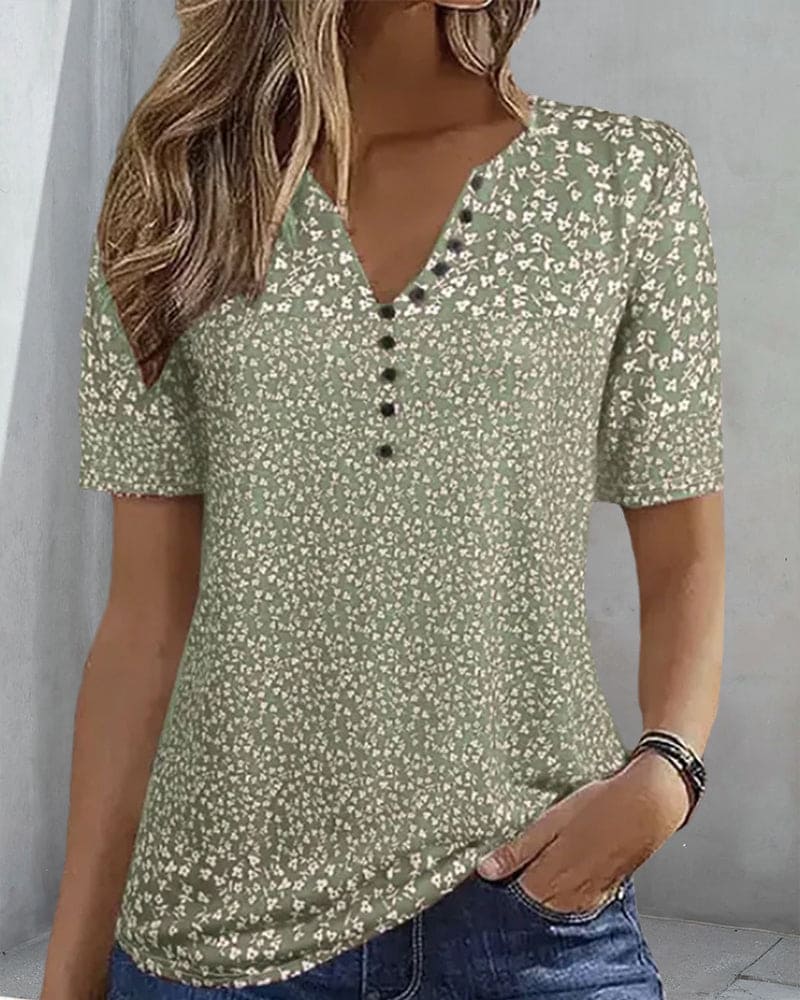 Women's Floral Blouse – Casual Summer Blouse – Phyllis
