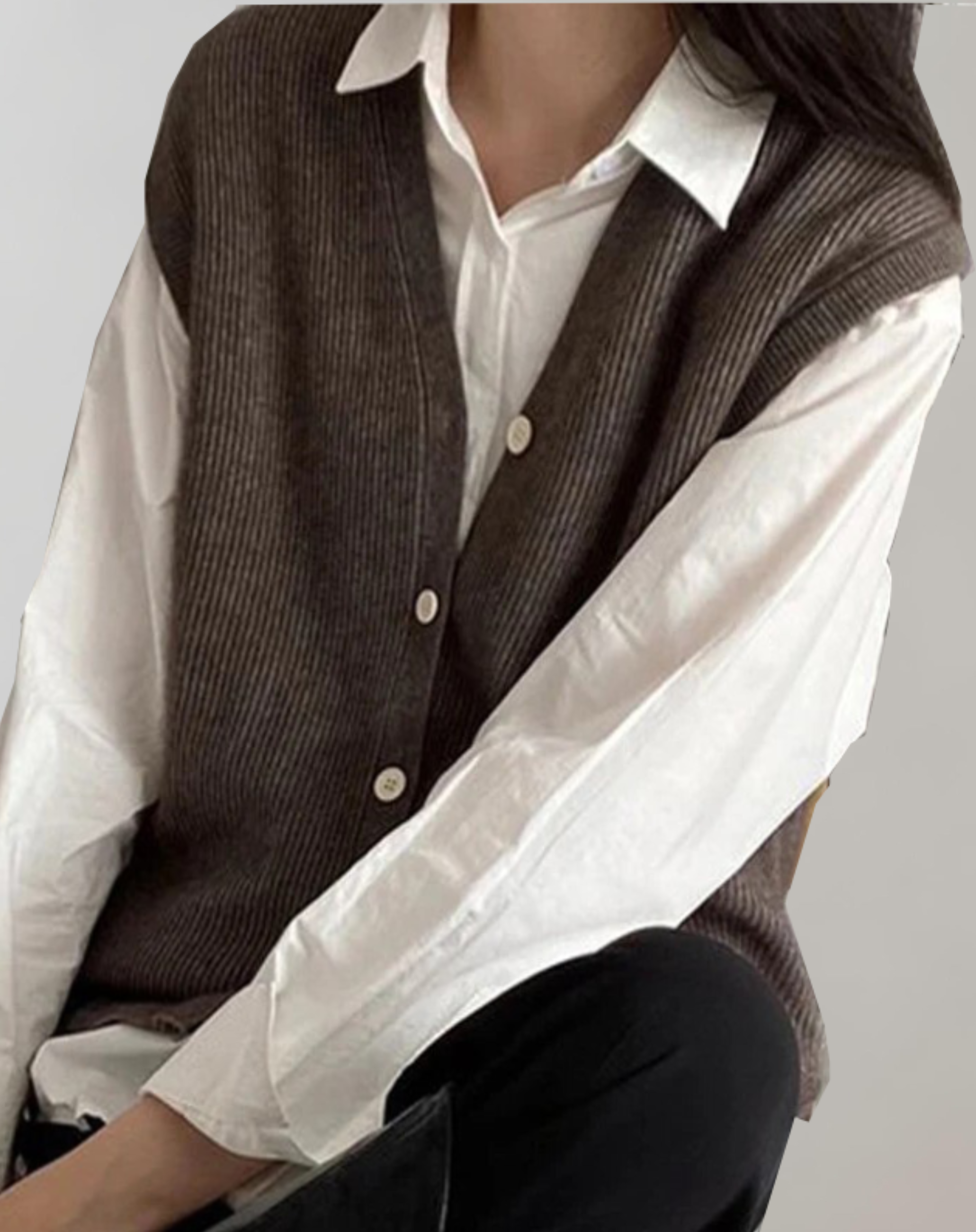Women's Sleeveless Button Cardigan – Layering Sweater Vest Cardigan