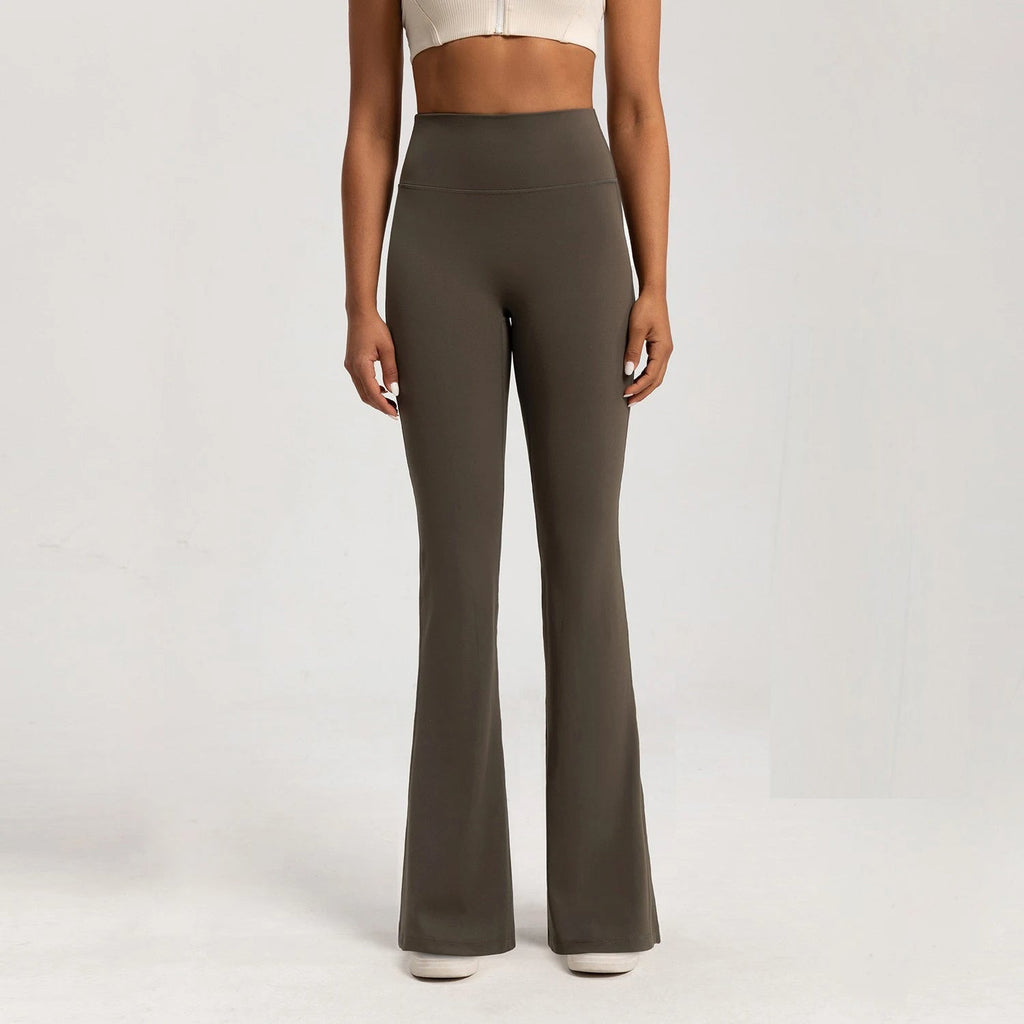 Women's Crossover Waist Flare Leggings – High Rise Workout Yoga Pants