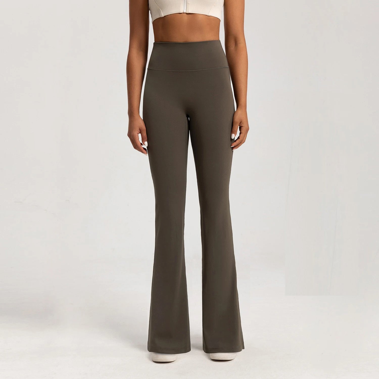 Women's Crossover Waist Flare Leggings – High Rise Workout Yoga Pants