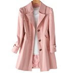 Women's Longline Trench Coat – Tailored Classic Lapel Coat