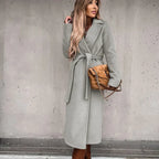 Women's Tailored Long Coat – Relaxed Winter Overcoat
