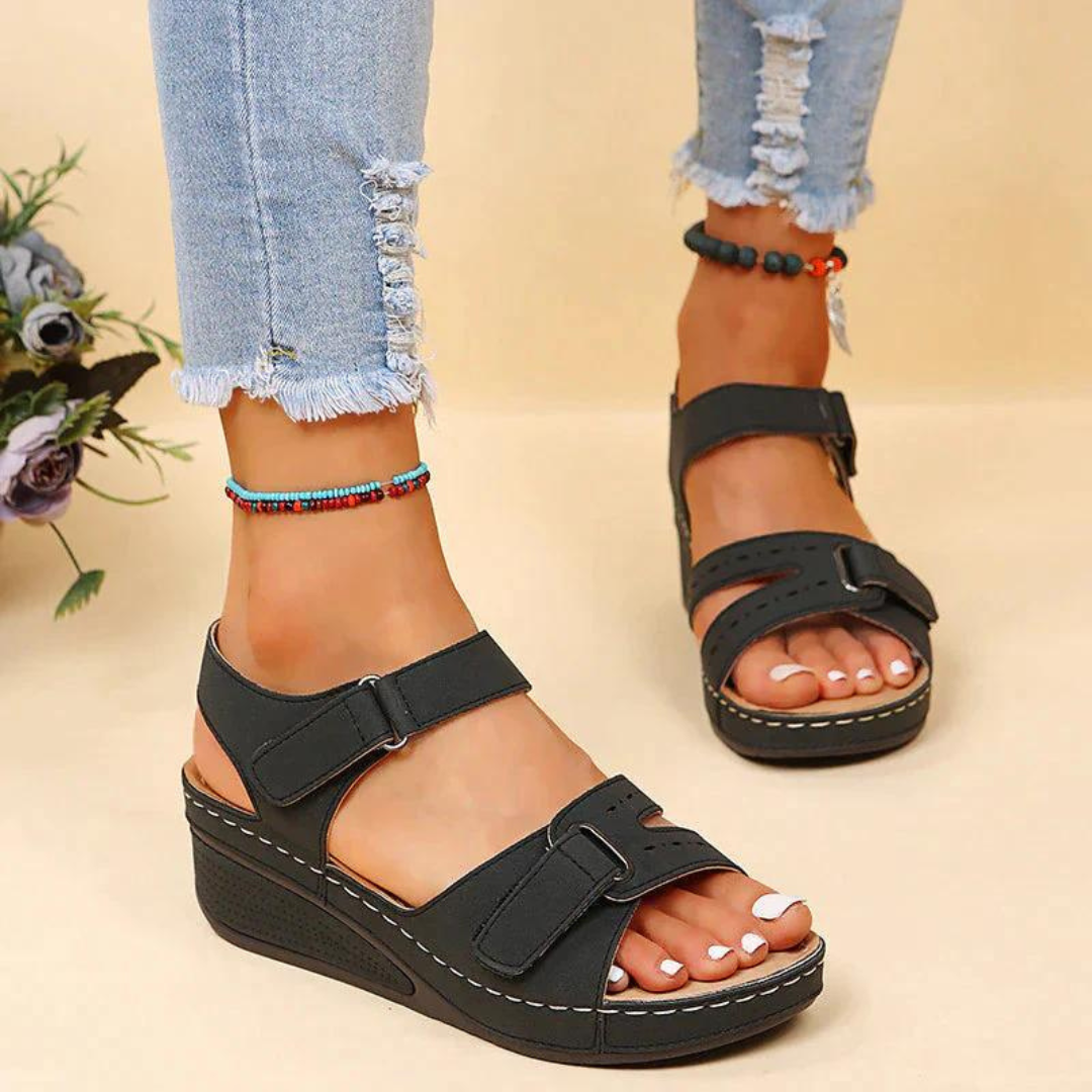 Women's Supportive Sandals with Cushioned Footbed and Adjustable Straps