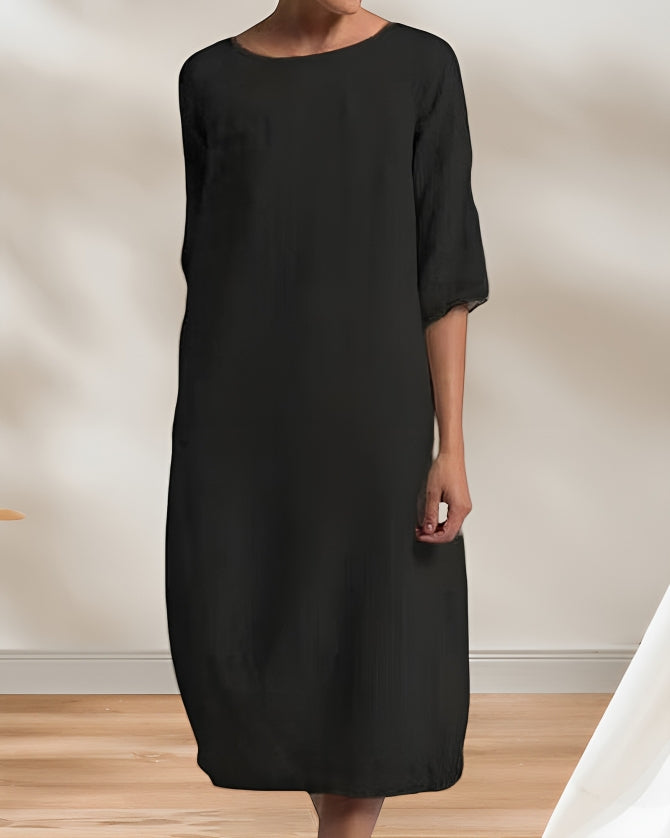 Women's Casual Midi Dress – Relaxed Summer Dress