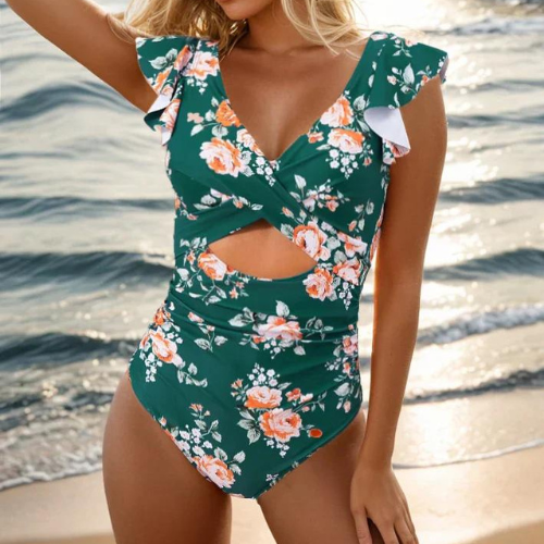 Women's Slimming One-Piece Swimsuit – Tummy Control Swimwear – Maxine