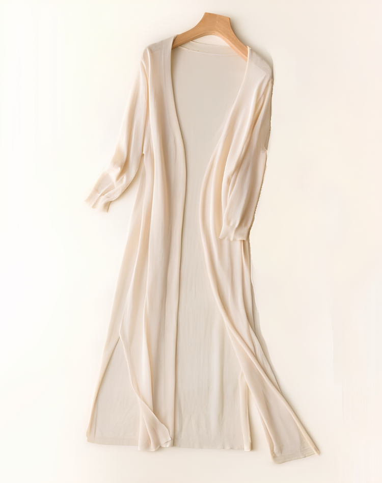 Women's Soft Duster Cardigan – Open Front Long Knit Layer