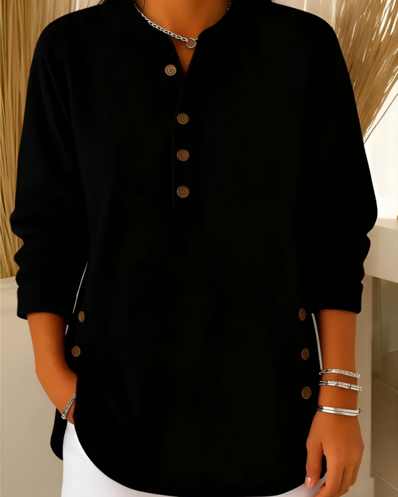 Women's Textured Long Sleeve Top – Relaxed Knit Pullover Top