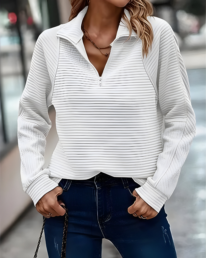 Women's Relaxed Crew Neck Sweater – Casual Long Sleeve Knit Pullover