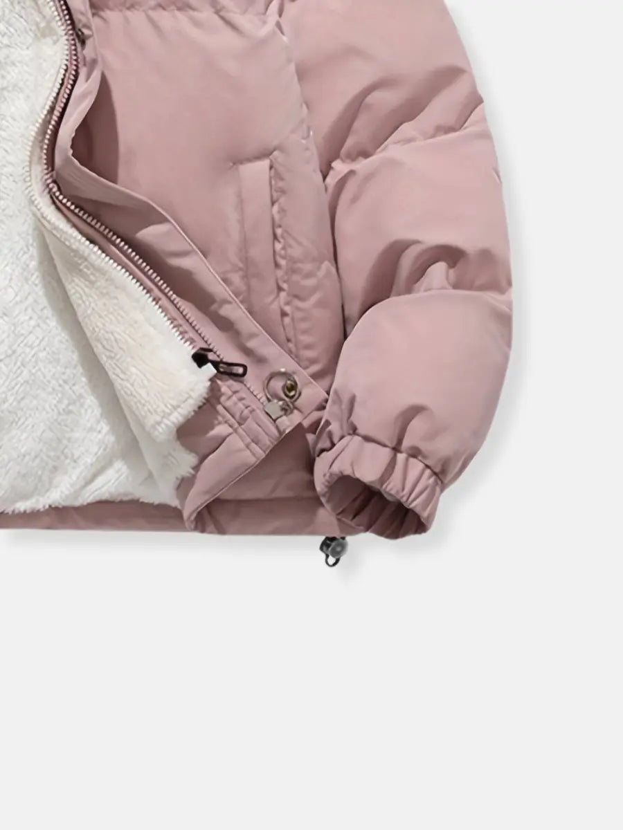 Women's Hooded Winter Jacket – Warm Lined Zip-Up Jacket