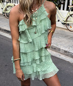 Women's One-Shoulder Mini Dress – Ruffle Party Dress