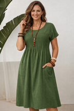 Women's Casual Midi Dress – Pocket Summer Dress
