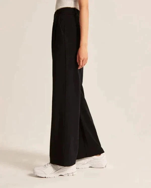 Women's High Waist Wide Leg Pants – Tailored Flowy Dress Trousers
