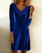 Women's Off-Shoulder Maxi Dress – Draped Formal Evening Occasion Dress