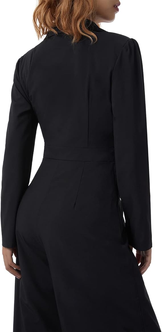 Women's Fitted Long Sleeve Jumpsuit – Tailored Formal Evening Jumpsuit