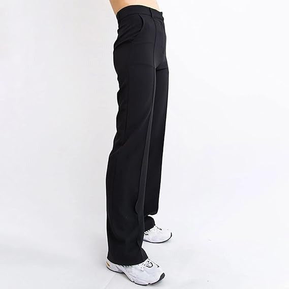 Women's High Waist Straight Leg Pants – Classic Tailored Trousers