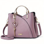 Women's Luxury Faux Leather Shoulder Bag – Designer Style Handbag – Lillian