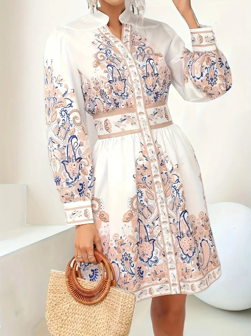 Women's Floral Maxi Dress – V-Neck Summer Dress – Elowen
