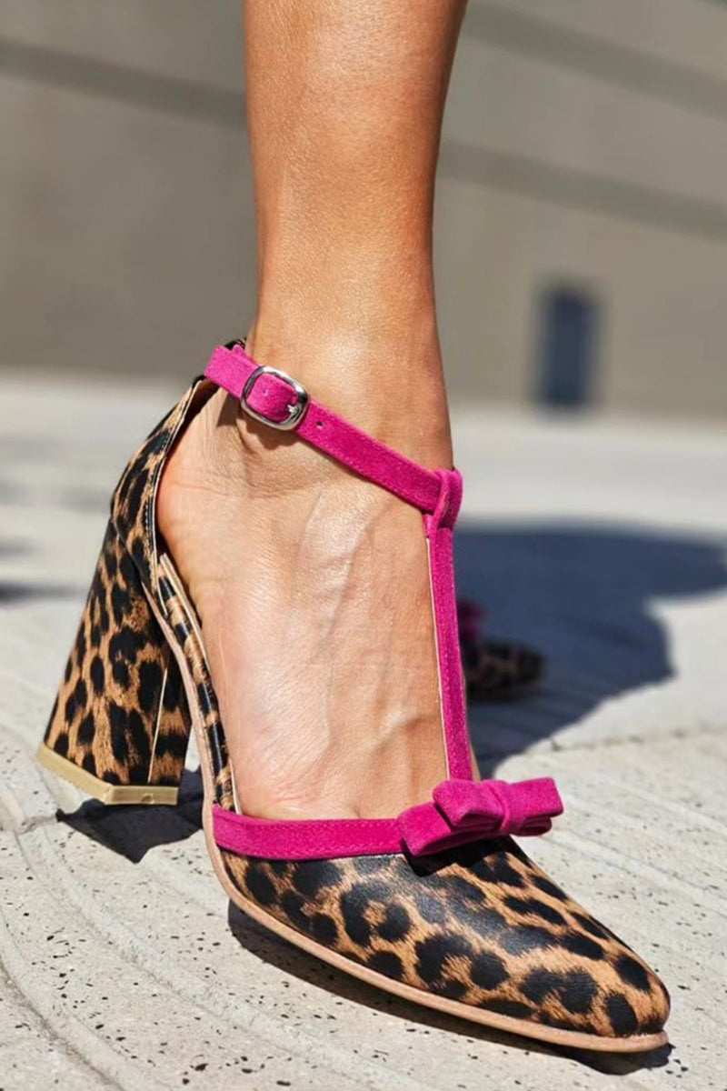 Women’s Leopard Print Sandals – Colorful Statement Summer Sandals – Leontina
