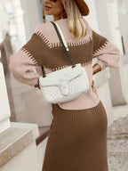 Women's Ribbed Sweater Set – Matching Knit Skirt Set