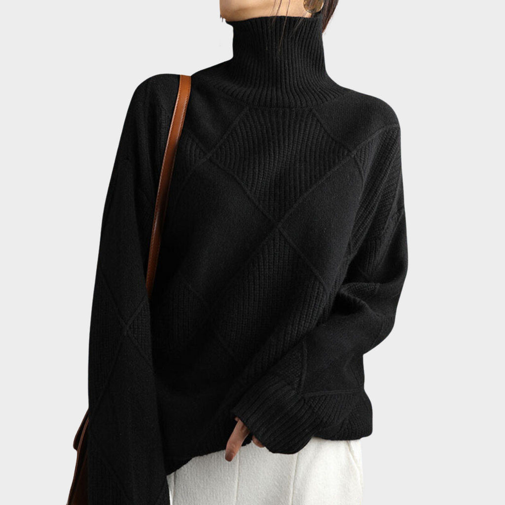 Women's Turtleneck Sweater – Classic High Neck Winter Pullover
