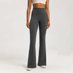 Women's Crossover Waist Flare Leggings – High Rise Workout Yoga Pants