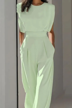 Women's Fitted Waist Jumpsuit – Tailored Casual Occasion Jumpsuit