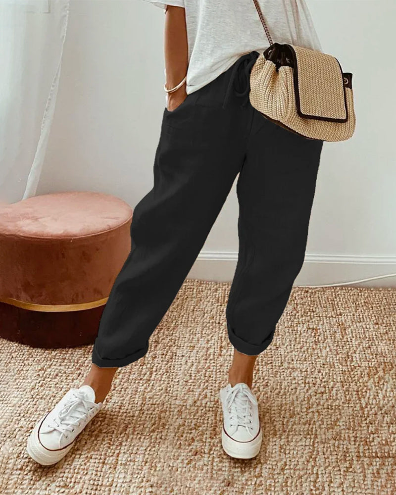 Women's Summer Pants – Lightweight Casual Pants – Helga