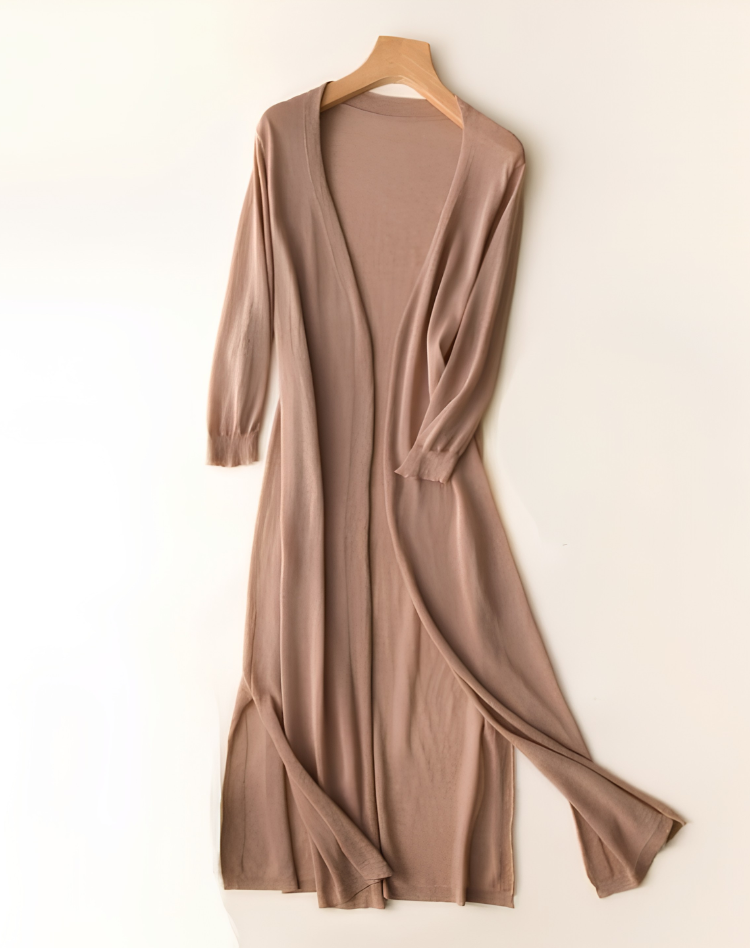 Women's Soft Duster Cardigan – Open Front Long Knit Layer
