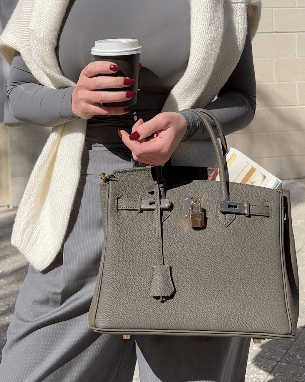 Women's Designer Faux Leather Handbag – Luxury Shoulder Bag – Solana