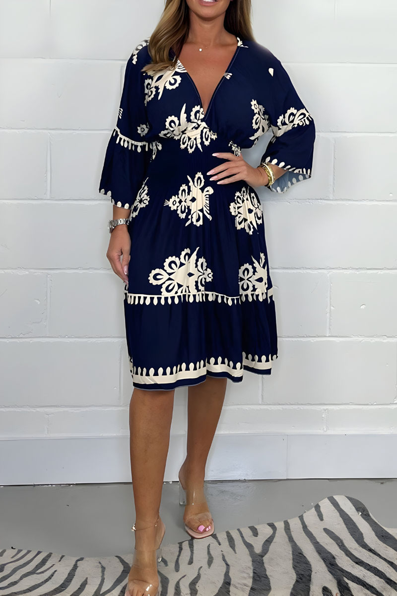 Women's Relaxed Boho Dress – Flowy Day-to-Evening Occasion Dress
