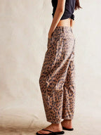 Women's Wide Leg Pants – Printed Casual Pants – Gabriela