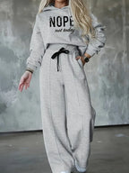 Women's Graphic Tracksuit Set – Wide Leg Hoodie Set