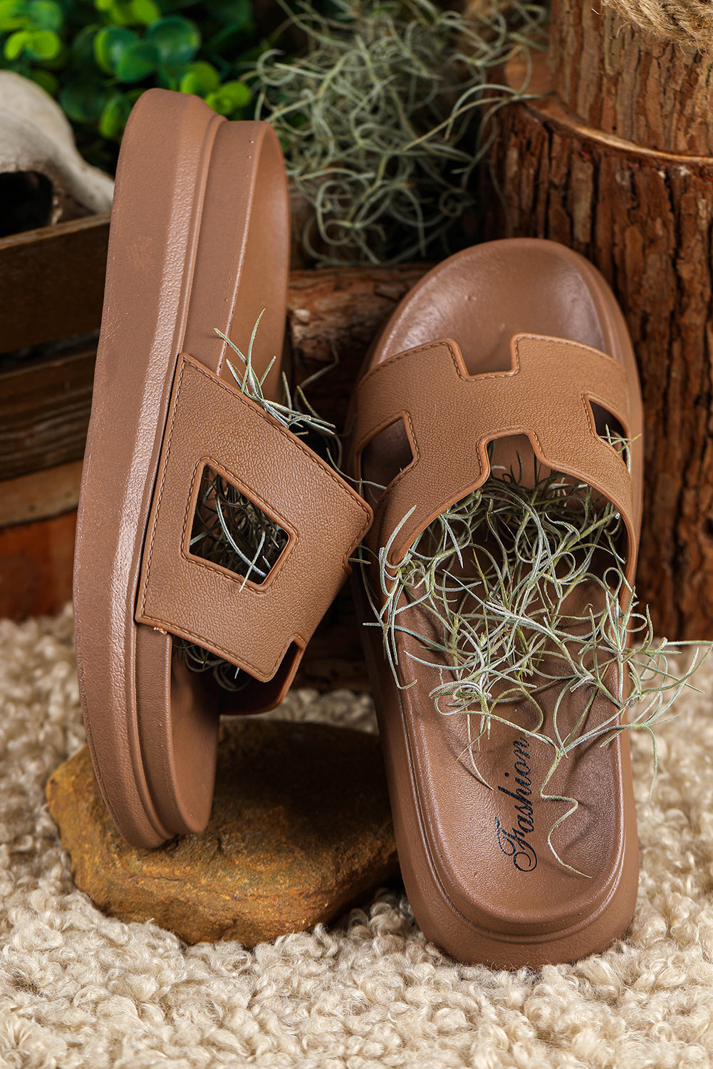 Women's Slippers with Cushioned Footbed and Open Toe