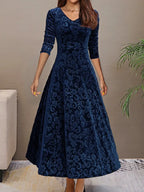 Women's Maxi Dress – Long Sleeve Evening Dress – Sophiena